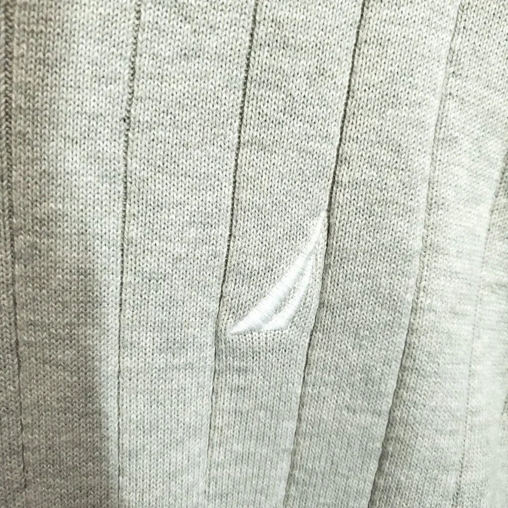 Nautica Mens 100% Cotton Sweater Argyle Vneck Size Extra Large Beige
